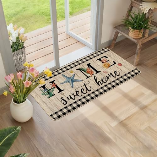 ORTIGIA Starfish Doormat 17x29 INCH - Non-Slip Outdoor Entrance Mat