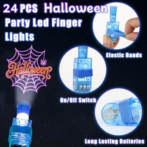 24PCS Halloween Finger Lights for Kids | Glow Party Favors