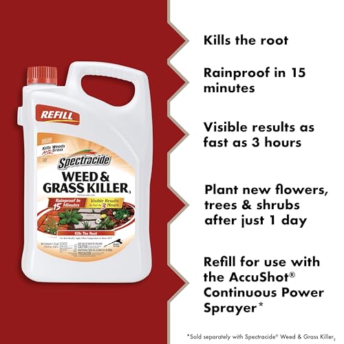 Spectracide Weed & Grass Killer Refill, 1.33 Gal AccuShot (4 Pack)