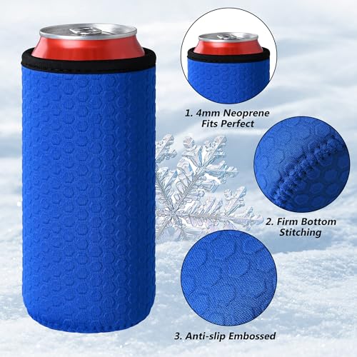 16oz Insulated Neoprene Can Cooler Sleeve - 5 Pack