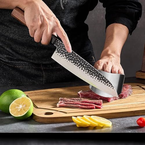 Promifun Stainless Steel Finger Guards - 4 Pcs Cutting Protectors