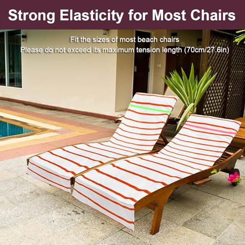 12-Pack Beach Towel Clips - Silicone Bands for Cruise Chairs