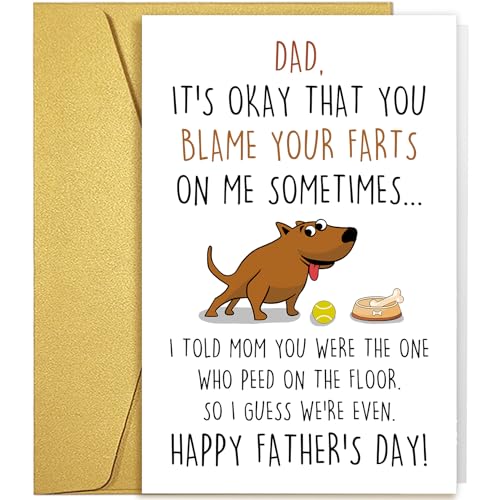 Funny Father's Day Card for Dog Dads - Humorous Gift