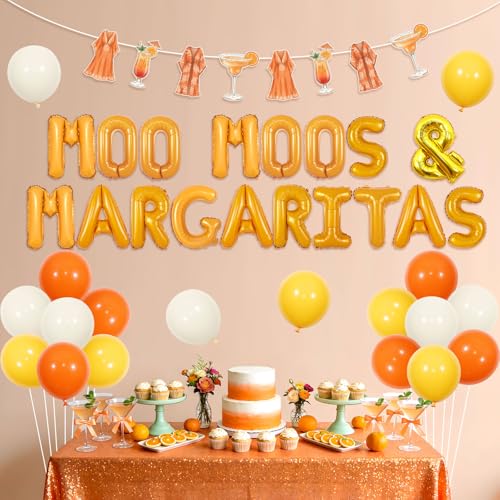 Moo Moos & Margaritas Party Decoration Kit - Orange & Yellow