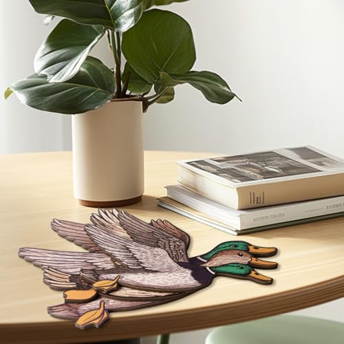 Wooden Mallard Duck Wall Decor Set - 3 Rustic Sizes for Nursery & Home