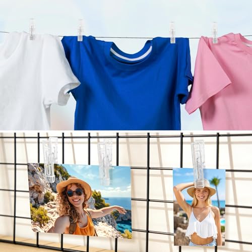 40 Pcs Beach Towel Clips - Durable Plastic Clothespins for Hanging
