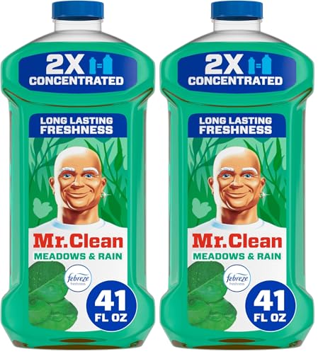 Mr. Clean 2X Concentrated All Purpose Cleaner, 41 Fl Oz (Pack of 2) - Multi-Surface Cleaning Liquid for Home & Floors