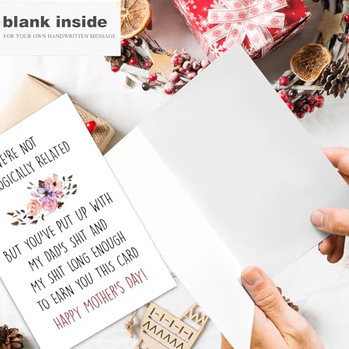 Funny Bonus Mom Mother's Day Card - Humorous Gift for Stepmom