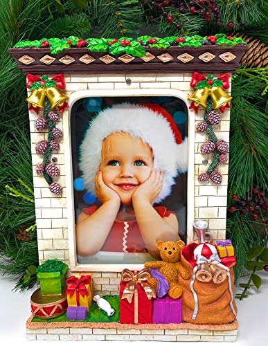 Christmas Light Up 5x7 Photo Frame - Holiday Resin Picture Frame with LED