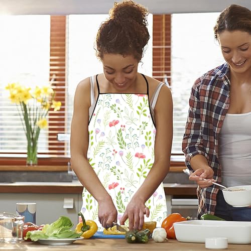 Hello Spring Floral Apron for Adults - Men & Women Chef Apron