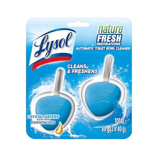 Lysol Automatic In-The-Bowl Toilet Cleaner, Atlantic Fresh, 2 Count