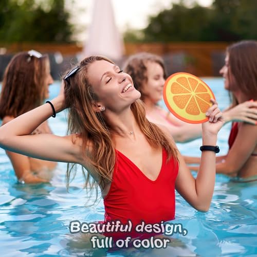 Quacc 3 PCS Round Folding Hand Fans - Fruit Style Designs