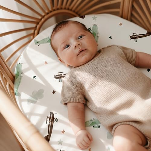 GLLQUEN Baby Bassinet Sheets 2-Pack - Beyond the Horizon