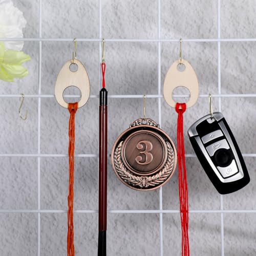LIQWEI 60 Pcs 1-Inch S Hooks for Hanging, Gold Metal Utility Hooks