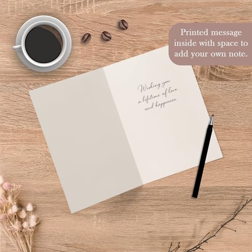 Floral Wedding Card with Envelope - Congratulations for Newlyweds
