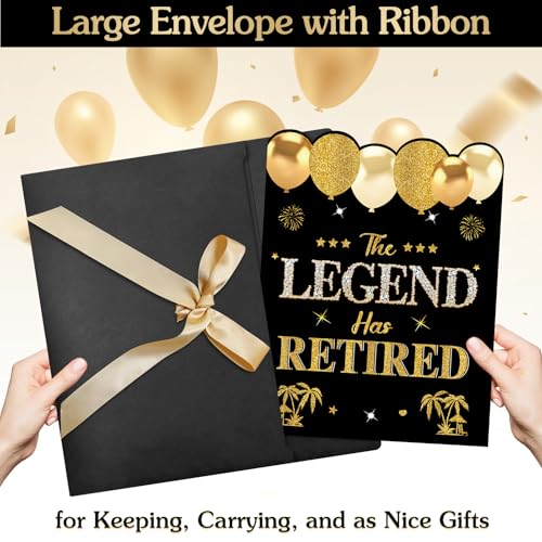 Jumbo Retirement Card for Coworkers, Large Signature Guestbook - 22x14.7"