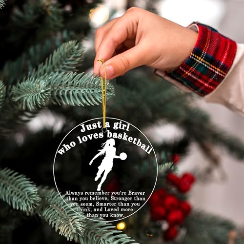 Personalized Basketball Ornament - Acrylic Christmas Decoration
