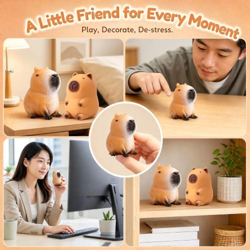 JIAHO Capybara Stress Balls - Cute Animal Fidget Toys for Anxiety Relief