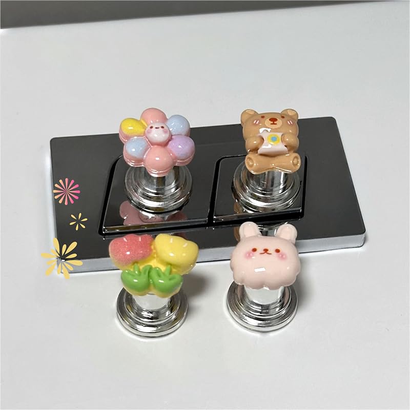 Dark Zeya 4Pack Toilet Button Assist for Long Nails Protection