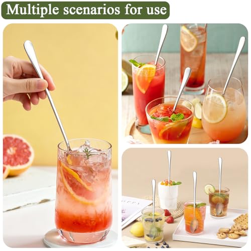 Berglander Long Handle Iced Tea Spoons Set of 12 - Stainless Steel