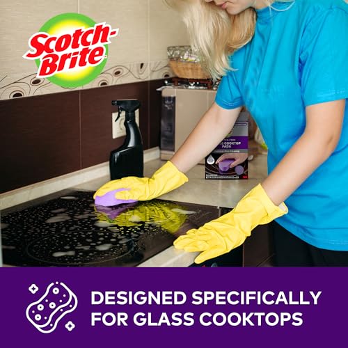 Scotch-Brite Glass Cooktop Cleaning Pads, Scratch-Free Scrubbers - 6 Pack