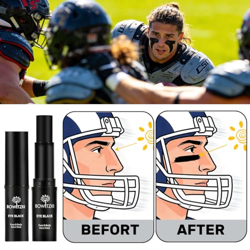 Bowitzki Face Body Paint Stick Green for Sports Eye Black and Halloween