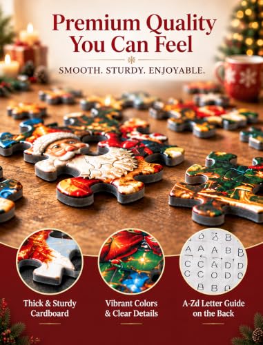 Christmas Santa Jigsaw Puzzle Advent Calendar 1008 Pieces - 24 Days Countdown