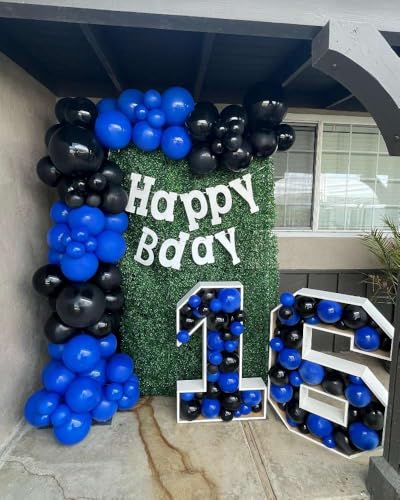 EICUECUE Blue and Black Balloon Arch Kit - 154 Pcs for Parties