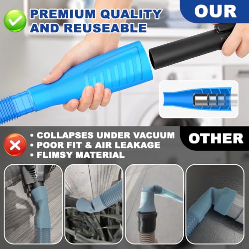 Sealegend Dryer Vent Cleaner Kit with Vacuum Hose Attachment & Brush - Blue