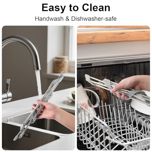 Triangle Sink Caddy - Stainless Steel Dish Drying Rack for Corner