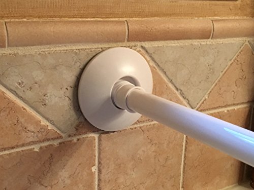 Safety Innovations Shower Curtain Rod Mount - Non-Slip Wall Protector, 2 Pack