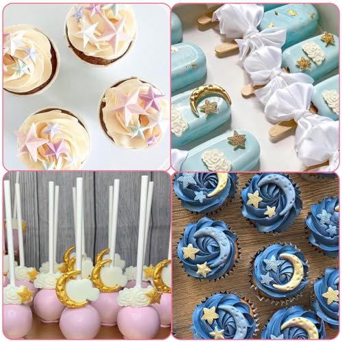 Moon and Stars Silicone Fondant Molds for Cake Decorating Chocolate Candy Gumpaste