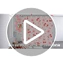 Cherry Shower Curtain for Girls - Floral Heart Design, 71x71 Inches