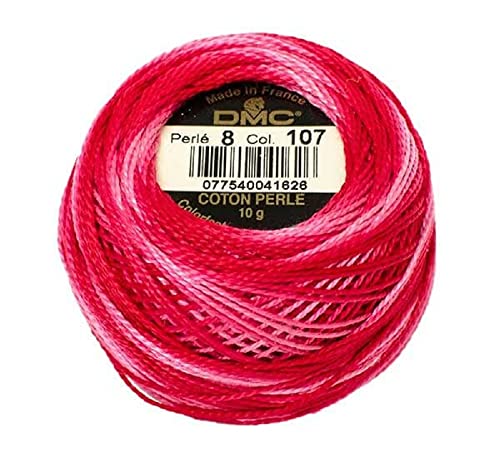DMC Pearl Cotton Thread Balls, Dark Pink, Size 8 - 95 Yards