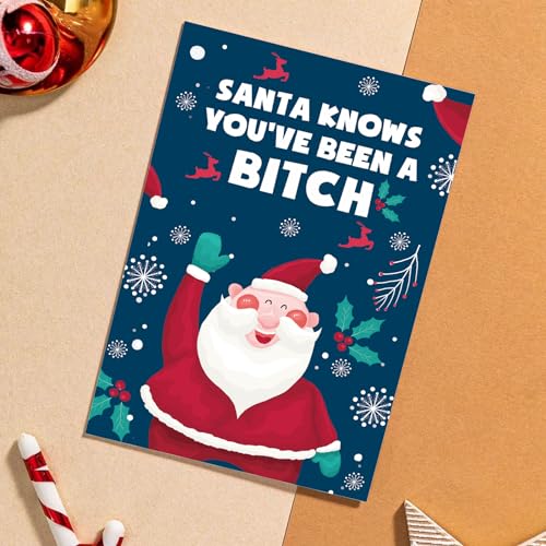 Spercy Hilarious Christmas Card for Bestie - Funny Holiday Card