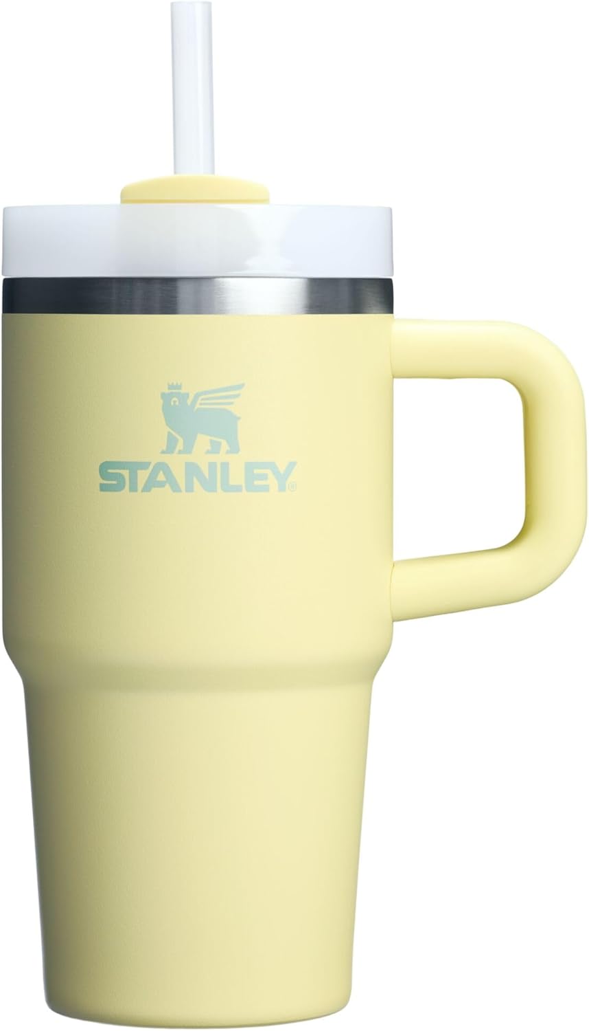 STANLEY Quencher H2.0 Tumbler - 20 oz Insulated Stainless Steel Cup with Handle & Straw | BPA-Free | Pomelo