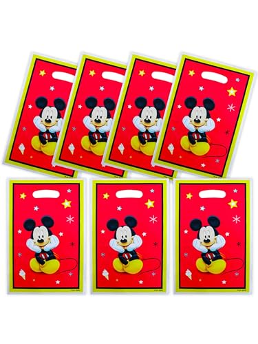 30 Pack Birthday Party Favor Bags for Kids - Red Goodie Bags