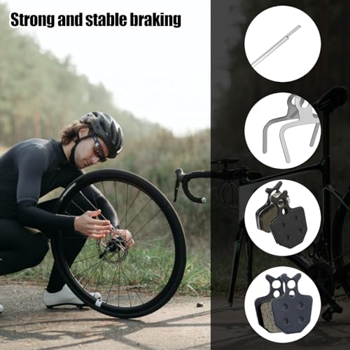 4 Pairs Bike Brake Pads, Excellent Performance Mountain Bike Disk Brake Pads Replacement Compatible with Giant DA6 DA7 DA8, for Formula The One ORO K18 K24