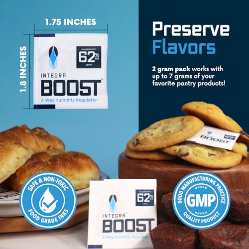 Integra Boost 62% RH 2-Way Humidity Control Pack - 2g, Pack of 6