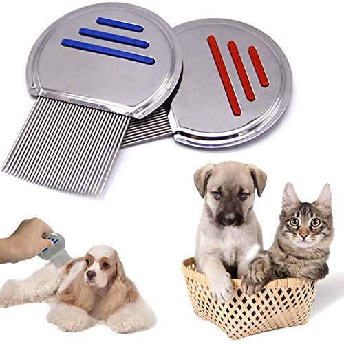 Professional Stainless Steel Pet Grooming Comb 2-Pack
