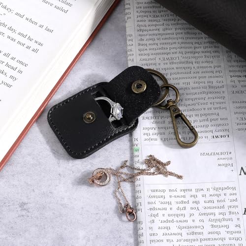 InnoHHustle Leather Ring Holder Keychain for Travel & Gym