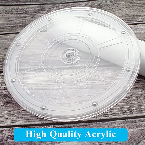 Jersvimc 4 Inch Transparent Acrylic Turntable Platter - 2 Pcs