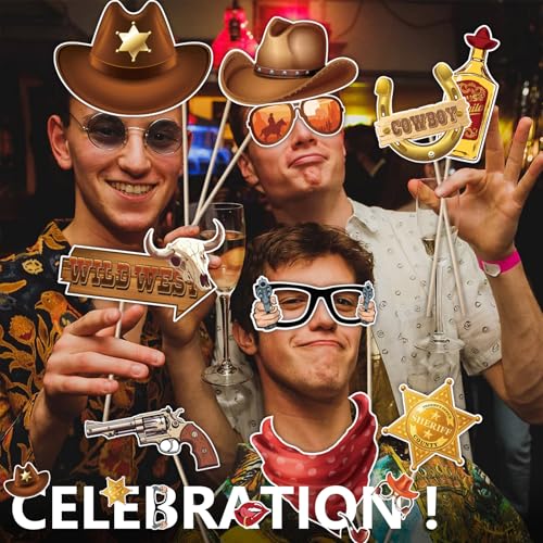 30-Piece Western Cowboy Party Decorations Set - Rustic Theme Essentials