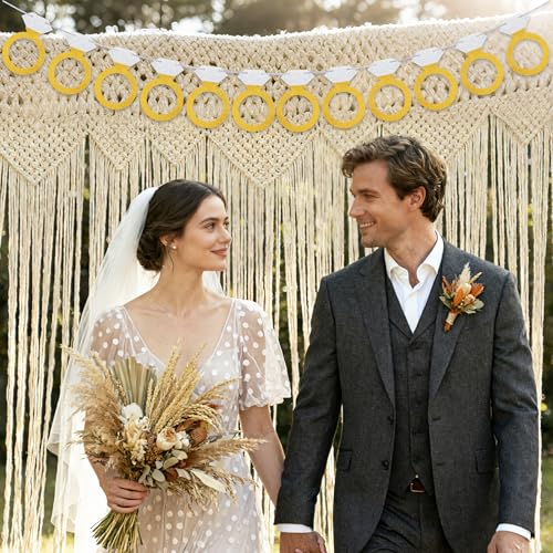 16Ft Glitter Engagement Banner with 12 Diamond Ring Cutouts