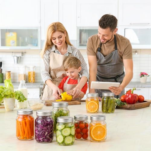 32oz Mason Jars with Lids - 2 Pack Glass Canning Jars for Food Storage