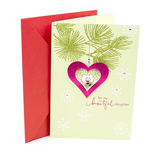 Hallmark Christmas Card for Daughter with Heart Ornament Design