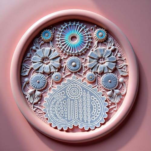 3D Silicone Nail Art Mold Pearl Flower Chain Carving Mould