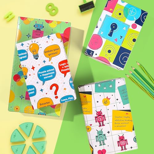 Pineraap Robot-Themed Wrapping Paper Set - 12 Sheets, 20"x28"