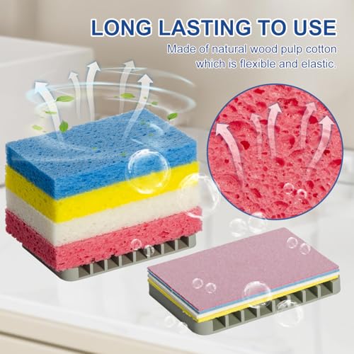 Reusable Cellulose Sponges for Kitchen Cleaning - Eco-Friendly
