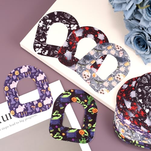 25pcs Adhesive Patches for Omnipod 5, Waterproof CGM Overpatches Halloween Themed Sensor Covers Sweatproof Breathable Adhesive Tape Grip Sensor Stickers, Easy to Apply for Long Wear